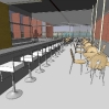Interior of restaurant - East Gate building.jpg
